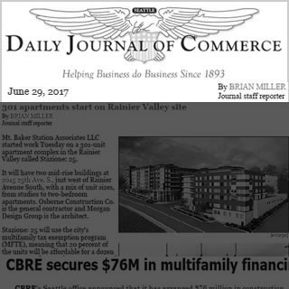 Daily Journal of Commerce news cover image June 29, 2017. Article written BRIAN MILLER Journal staff reporter.
