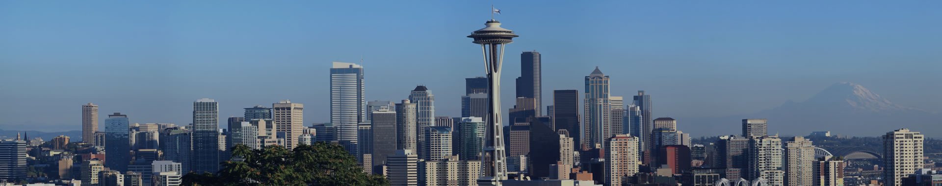 Photo of downtown Seattle view of the Space Needle.